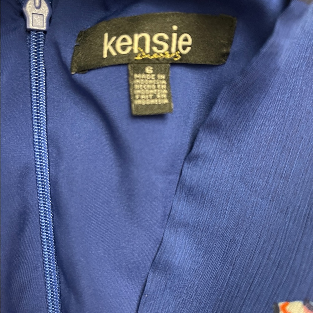 Kensie Navy Floral Midi Dress - Picture 10 of 10